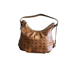 MCM Tan Monogram Shoulder Bag